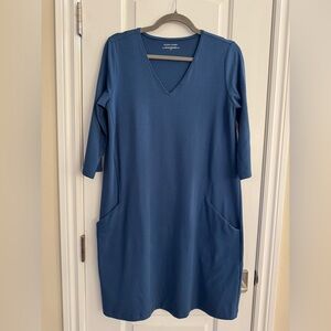 EILEEN FISHER Organic Cotton Dress Tunic Shift T-Shirt Loose Fit Cozy Comfort Sm